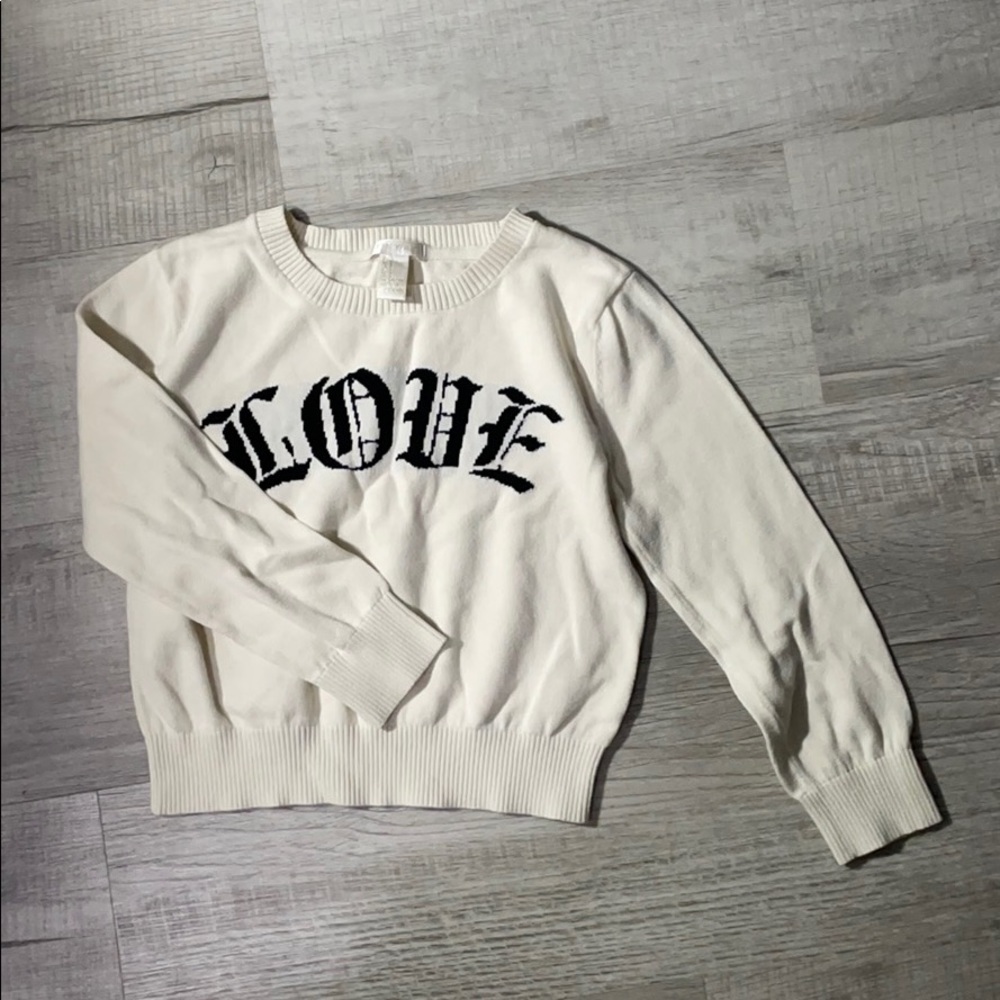 Cropped Rib-Knit Sweater